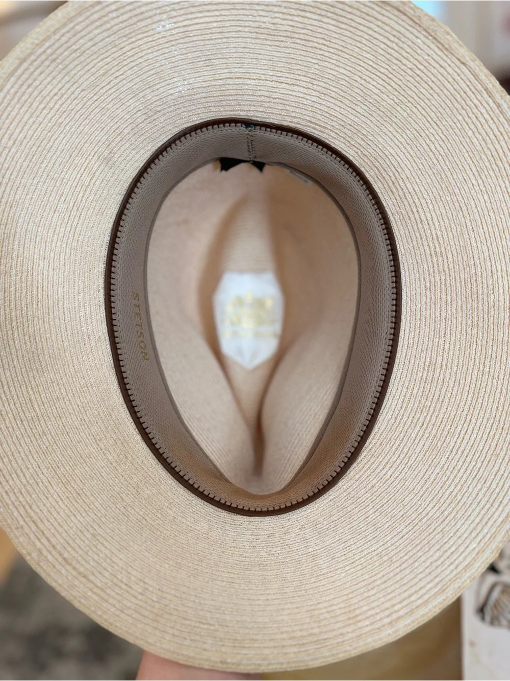 Classic Straw Fedora Hat with Brown Band - Neutral - STETSON